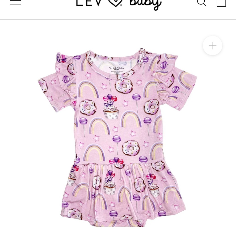 NWT in packaging Lev Baby Zoey skirted bodysuit (18-24 months)